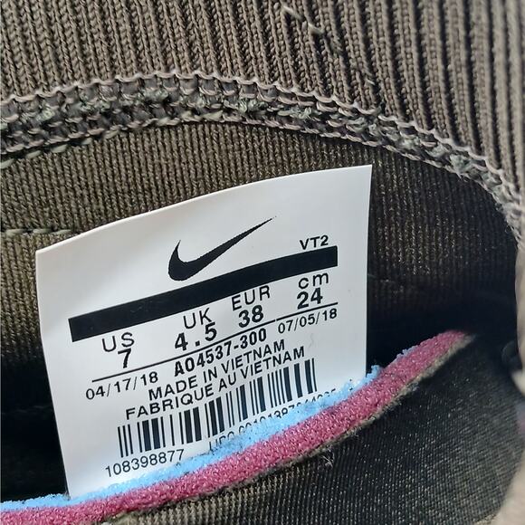 Nike Air VaporMax Light 2 Sock Boot Cargo Khaki Green Black Women's Size 7 - Picture 6 of 12